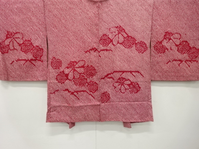 JAPANESE KIMONO / ANTIQUE HAORI / SILK / ALL SHIBORI / PAULOWNIA & KIKU